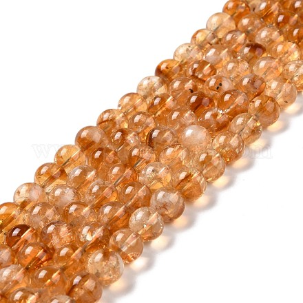 Chapelets de perles de citrine naturelle G-P466-01B-1