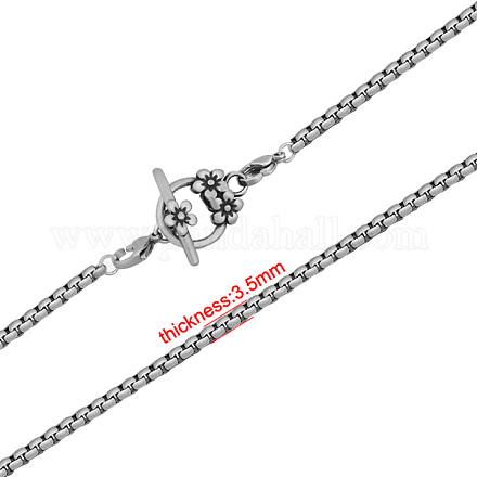 316 Edelstahl venezianischen Kette Halsketten NJEW-M176-29-C-1