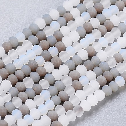 Faceted Glass Beads Strands GLAA-F106-B-F13-1