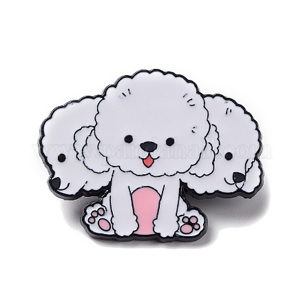 Pin de esmalte de perro de 3 cabeza de dibujos animados JEWB-D067-02-1
