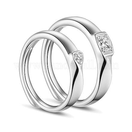 Регулируемые серебряные кольца Shegrace на пару пальцев из 925 шт. JR418A-1