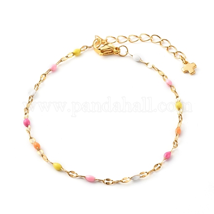 304 bracelets chaînes à maillons en acier inoxydable émaillé BJEW-JB06336-1