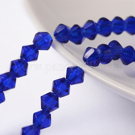 Half-Handmade Transparent Glass Beads Strands X-GB4mmC24-1