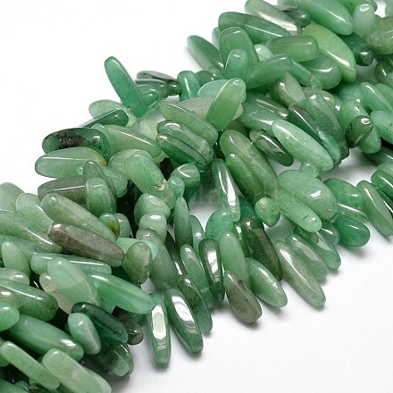 Pépites vertes naturelles aventurine perles brins G-E271-15-1