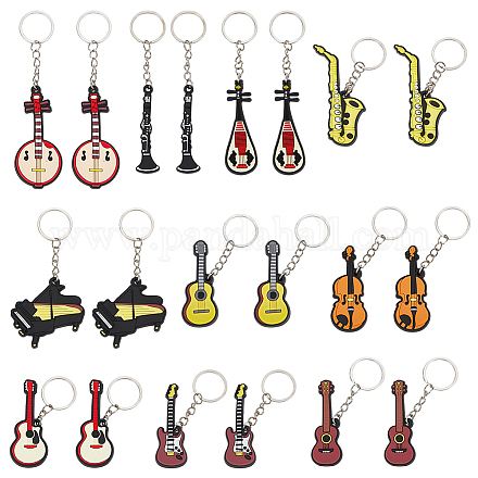 Ahandmaker 20 porte-clés instrument de musique KEYC-GA0001-22-1