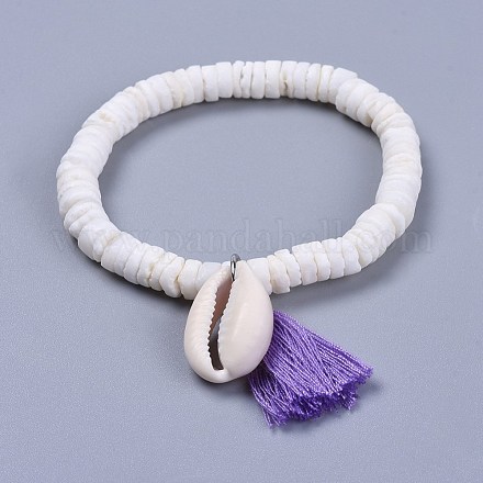 Cotton Thread Tassels Charm Bracelets BJEW-JB04385-05-1