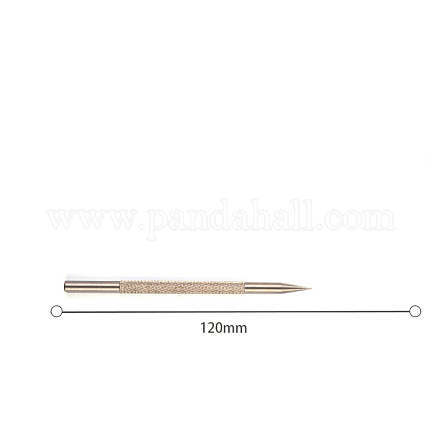 ステンレススチール製の革製ペン  スクライバー位置決めペン  ステンレス鋼色  12x5.46cm PW-WG71548-02-1