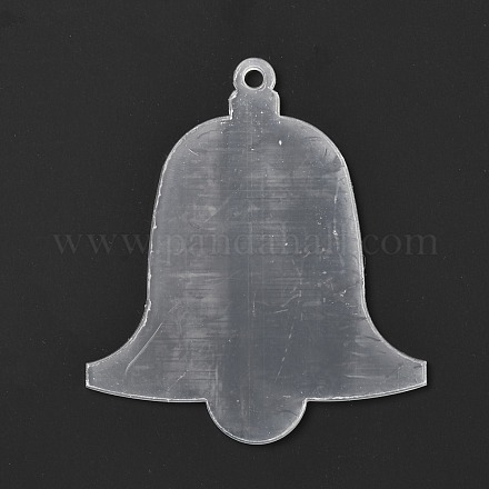 Cloche de noël acrylique pendentif transparent décorations HJEW-F013-03-1
