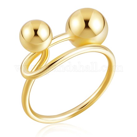 925 кольцо-манжета с двойными шариками из стерлингового серебра для женщин JR911B-1