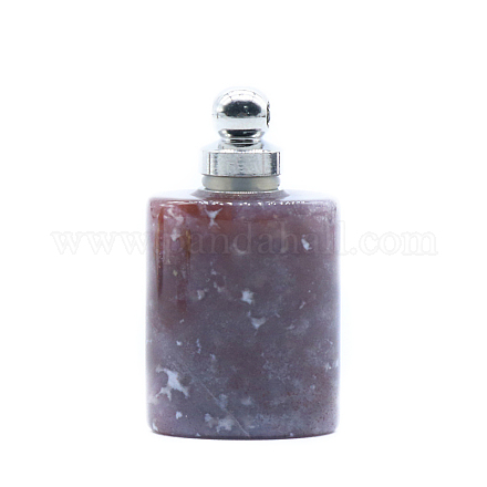 Colgantes de botella de perfume de ágata india natural BOTT-PW0001-069J-1