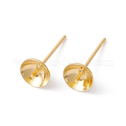 Accessoires de clous d'oreilles en laiton plaqué rack KK-G433-05A-G-1