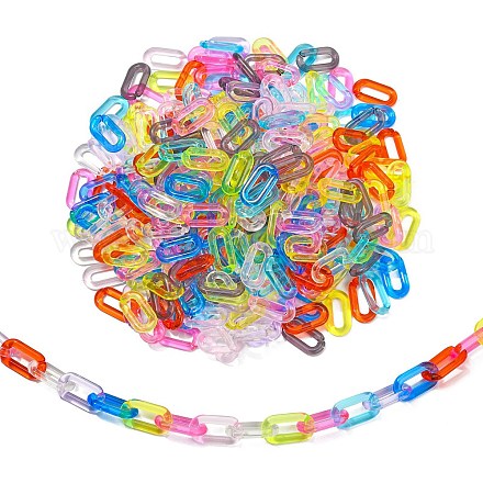300 pièces 10 couleurs anneaux de liaison acryliques transparents MACR-CJ0001-37-1