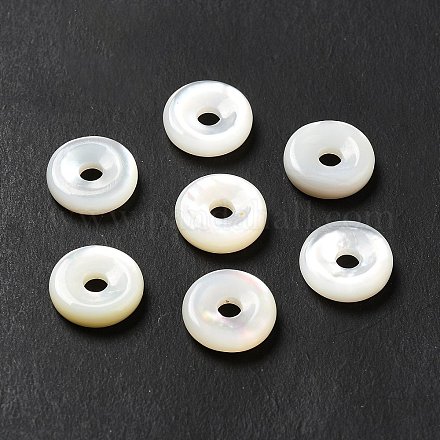 Perles de coquillage blanc naturel SHEL-G014-11B-1