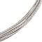 Brass Wire, Textured Round, Platinum, 0.6mm