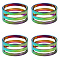 4Pcs Brass Rings, Assistant Tool, for Buckling, Open and Close Jump Ring, Rainbow Color, 18x9mm