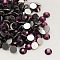 Amethyst Faceted Glass Flat Back Rhinestone for Nail Art, Grade A, Back Plated, Half Round, 1.9~2mm, about 1440pcs/bag