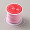 Nylon Chinese Knotting Cord, DIY Material for Jewelry Making, Pink, 0.8mm, about 21.87 Yards(20m)/Roll