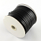 Flat Korean Waxed Polyester Cord, Black, 6x1mm, about 90.76 yards(83m)/roll