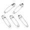 Iron Safety Pins, Platinum, 31x8x3mm, Pin: 0.6mm, about 1000pcs/box