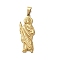 304 Stainless Steel Pendants, Saint Jude Charm, Ion Plating(IP), Golden, 47x19x3mm, Hole: 9x4.5mm