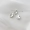 Alloy Acrylic Beads, Silver, Oval, 14x12mm