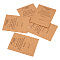 100Pcs Friendship Theme Kraft Paper Jewelry Display Cards, Used For Bracelets, Rectangle with Word, BurlyWood, 9x7x0.04cm, Hole: 2mm