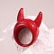 Devil Horn Resin Finger Rings, FireBrick, Inner Diameter: 17mm