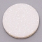 Fibre Perfume Pads, with Glitter, Essential Oils Diffuser Locket Pads, Flat Round, White, 22.5x2.5mm