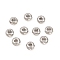 Corrugated Column Brass Beads, Rack Plating, Long-Lasting Plated, Cadmium Free & Lead Free, Platinum, 4x2mm, Hole: 1.2mm
