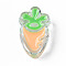 Transparent Acrylic Enamel Beads, Carrot, Sandy Brown, 23x15x9mm, Hole: 3.5mm