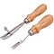 PandaHall Elite 2pcs Profession Adjustable Leather Craft Edge Creaser Tool Leather Edge Skiving Tool
