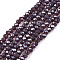 Electroplate Glass Beads Strands, Pearl Luster Plated, Faceted, Rondelle, Old Rose, 2.3~2.7x2mm, Hole: 0.4mm, about 135~140pcs/strand, 26~27cm