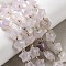 Natural Amethyst Beads Strands, Star, with Seed Beads, 10x10x6mm, Hole: 1mm, about 36~37pcs/strand, 14.76~14.96''(37.5~38cm)