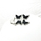 Alloy & Cellulose Acetate Pendants, Butterfly, Black, 16.5x18mm