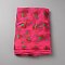 Polyester Gauze Fabric, Strawberry Pattern, Deep Pink, 3520x0.2mm, about 2 yards/pc