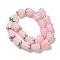 Handmade Lampwork Beads Strands, Grape, Pink, 17x12~13x12~13mm, Hole: 1.2~1.4mm, about 20pcs/strand, 13.39''(34cm)