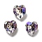 K9 Glass, Imitation Czech Rhinestone, Heart, Moonlight, 6.5x6x4mm