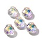 Glass Charms, Lucky Bag, AB Color, Faceted, Clear AB, 15x15x7mm, Hole: 1.4mm