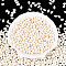Baking Paint Glass Seed Beads, Oval, Floral White, 7x4~4.5mm, Hole: 0.9mm, about 2500pcs/pound