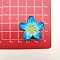 Opaque Resin Cabochons, Flowers, Deep Sky Blue, 27x28.5x6mm