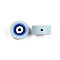Silicone Focal Beads, Light Blue, 20x10mm, Hole: 2.5mm