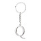 Alloy Keychains, with Split Key Ring, Platinum, Letter Q, 90mm, Pendant: 41x31x3.8mm