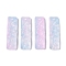 Baking Paint Glass Pendants, Rectangle, Lilac, 30x9x5.5mm, Hole: 1mm