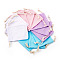 12Pcs 4 Colors Rectangle Cloth Packing Pouches, Drawstring Bags, Rectangle, Mixed Color, 9x7x0.2cm, 3pcs/color