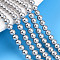 Baking Paint Pearlized Glass Pearl Bead Strands, Round, Gainsboro, 4mm, Hole: 0.6mm, about 103~104pcs/strand, 15.75~15.94 inch(40~40.5cm)