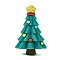Silicone Beads, Focal Beads, Christmas Theme, Colorful, Christmas Tree, 30.5x19.5x16.5mm, Hole: 3mm