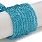 Electroplate Glass Beads Strands, Pearl Luster Plated, Faceted, Star, Cyan, 3x4x4mm, Hole: 1mm, about 98pcs/strand, 12.60''(32cm)