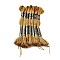 Polyester Embroidery Floss, Cross Stitch Threads, Dark Goldenrod, 1mm, about 8.75 Yards(8m)/Bundle