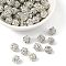 Brass Rhinestone Beads, with Iron Single Core, Grade A, Silver Color Plated, Round, Crystal, 8mm in diameter, Hole: 1mm