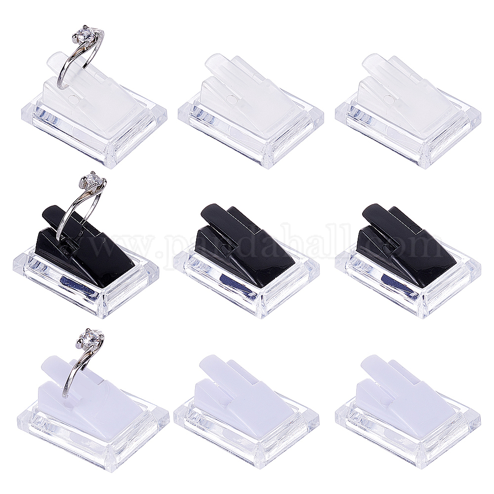 Wholesale FINGERINSPIRE 12Pcs Acrylic Ring Display Stand 3.3x2.5x1.6cm